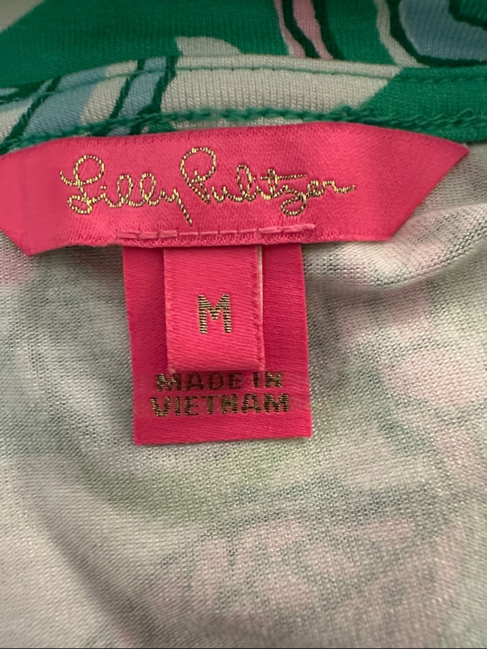 Lilly Pulitzer Green, Pink and White Floral Mini Wrap Dress - Picture 4 of 6
